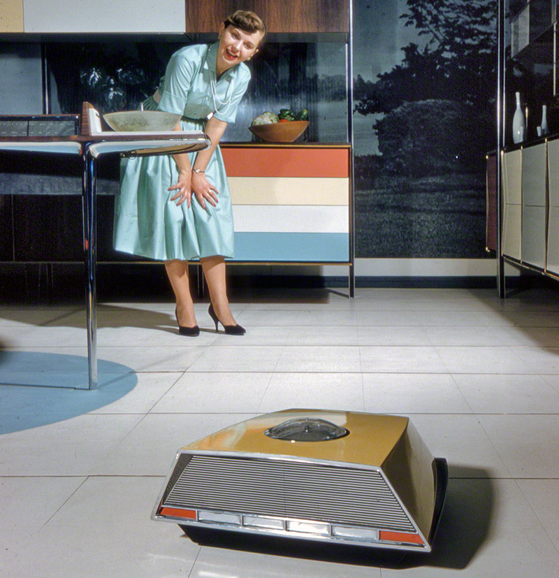 Illustration for article titled The 1950s "Miracle Kitchen" of the Future Had Its Own Roomba